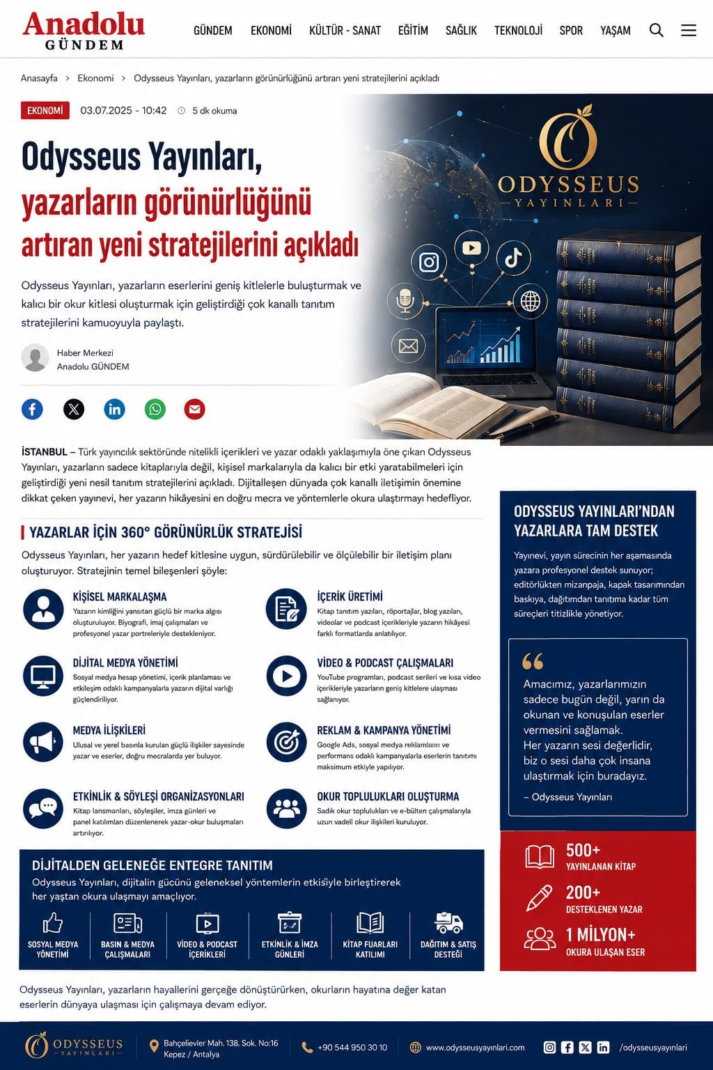 Odysseus Yayınları, yayıncılıkta oyunun kurallarını değiştirmeyi hedefliyor