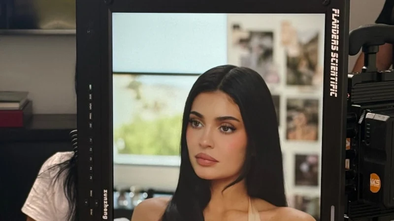 Kylie Jenner, transparan beyaz elbisiyle poz verdi